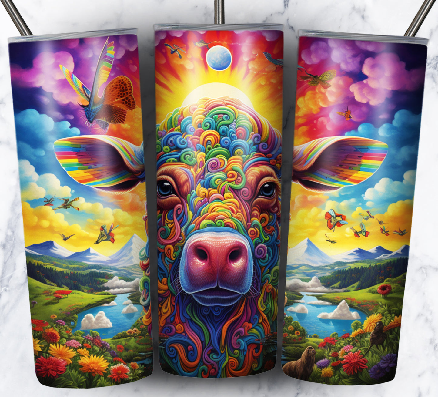 Psychedelic Animals Sublimation 20oz Tumbler Images Bundle