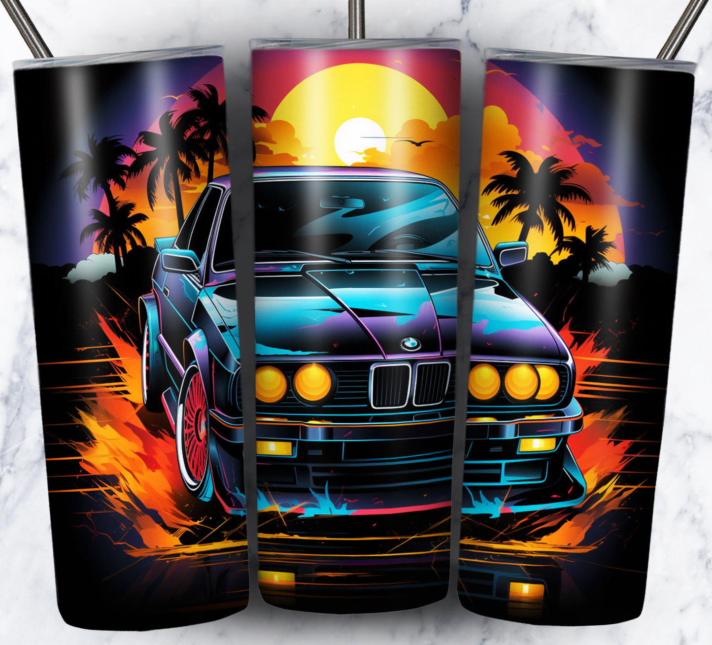 Various Cars Sublimation 20oz Tumbler Images Bundle