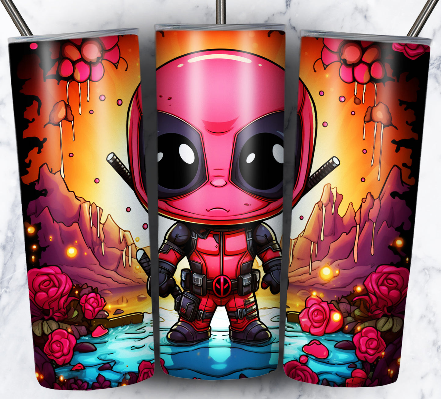 130+ Kid Cartoon Superhero Sublimation 20oz Tumbler Images Bundle