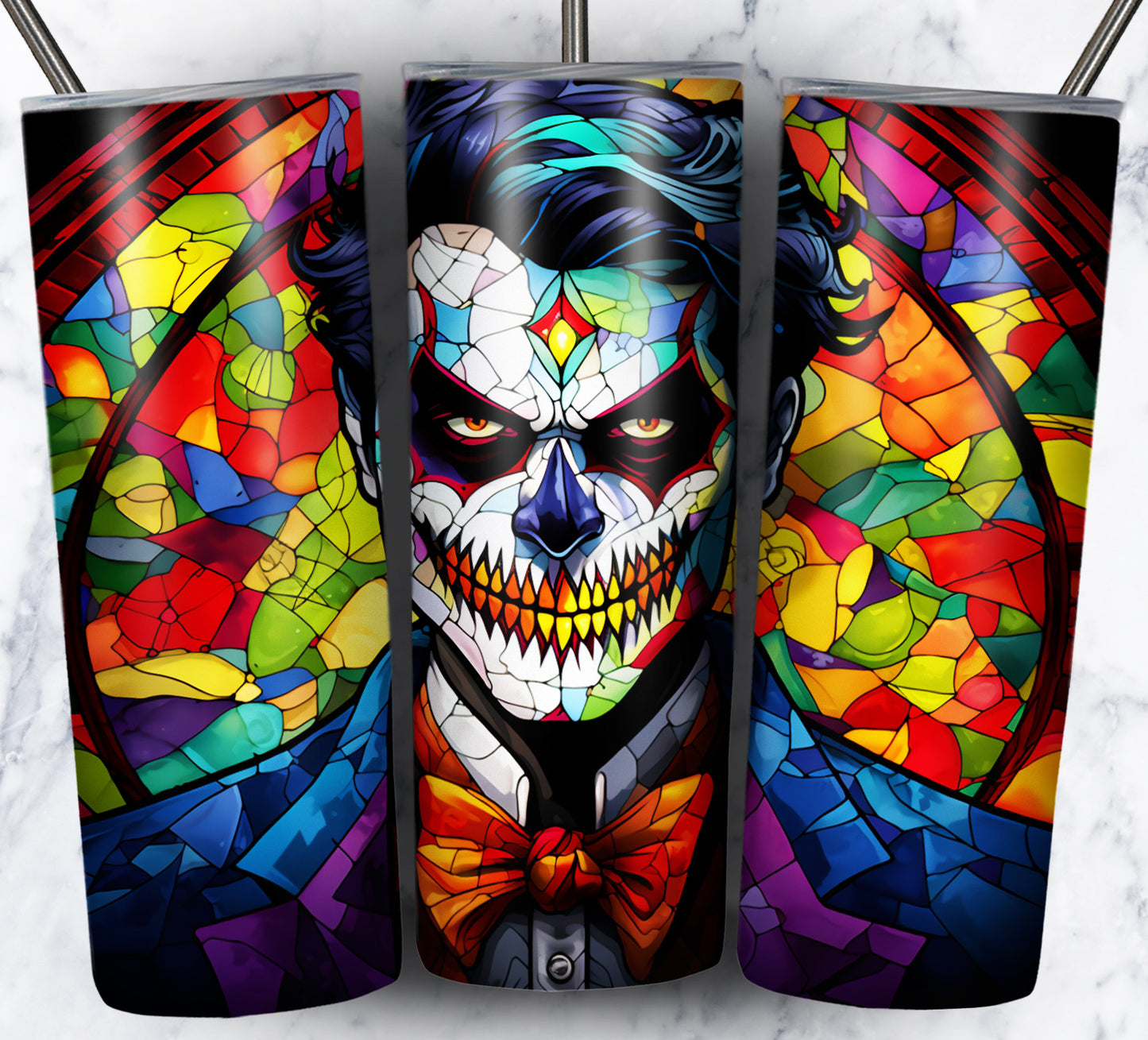 Superhero SugarSkull Sublimation 20oz Tumbler Images Bundle