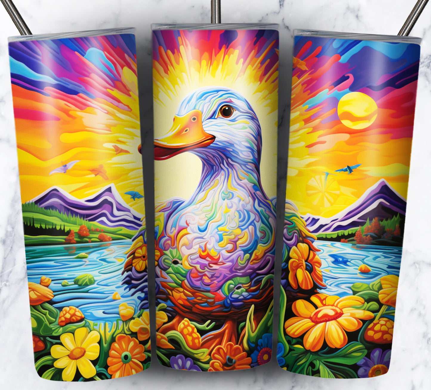 Psychedelic Animals Sublimation 20oz Tumbler Images Bundle