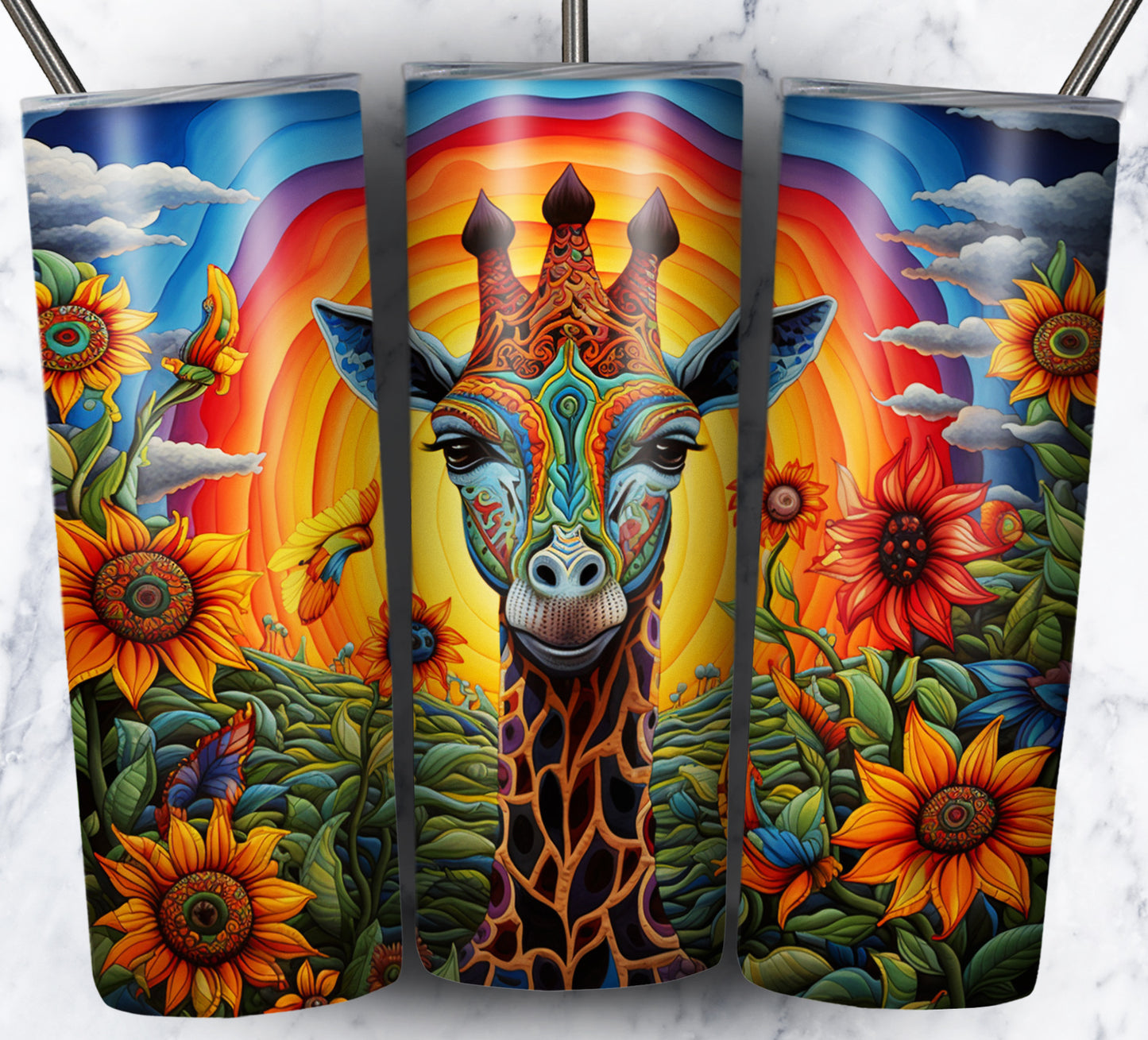 Psychedelic Animals Sublimation 20oz Tumbler Images Bundle