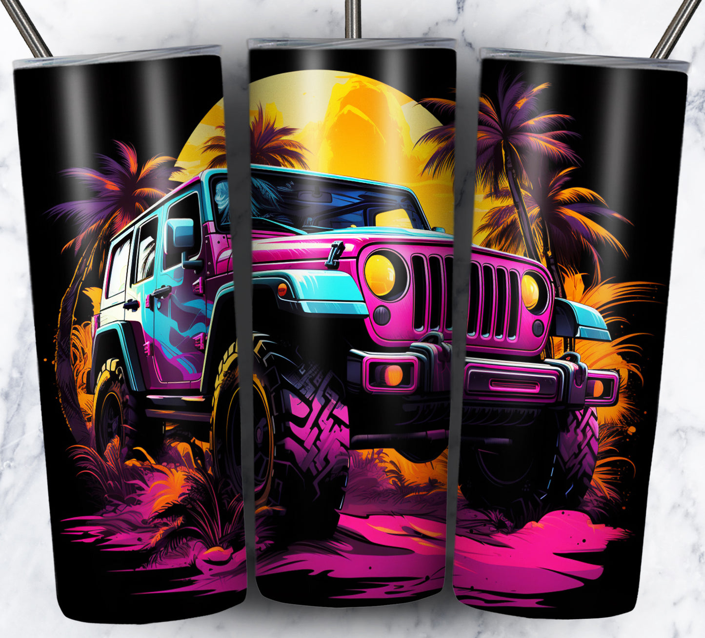 Various Cars Sublimation 20oz Tumbler Images Bundle