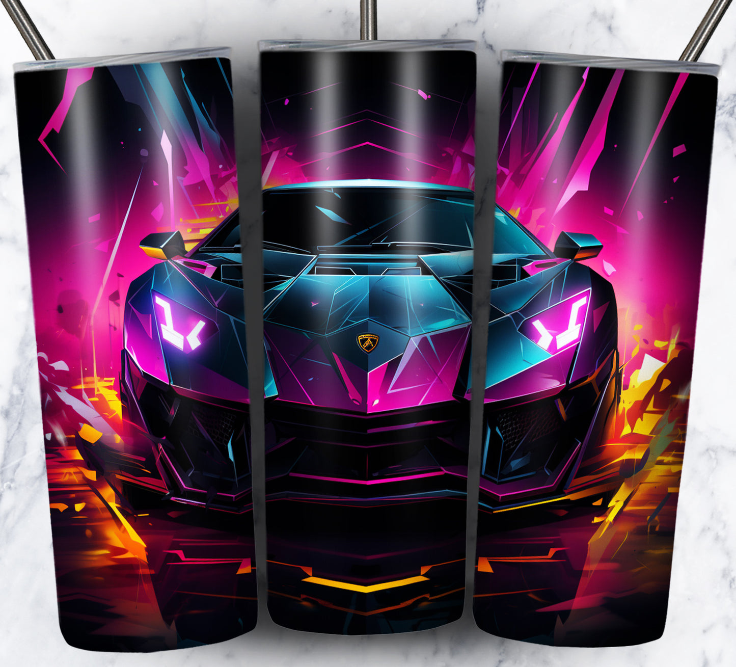 Various Cars Sublimation 20oz Tumbler Images Bundle