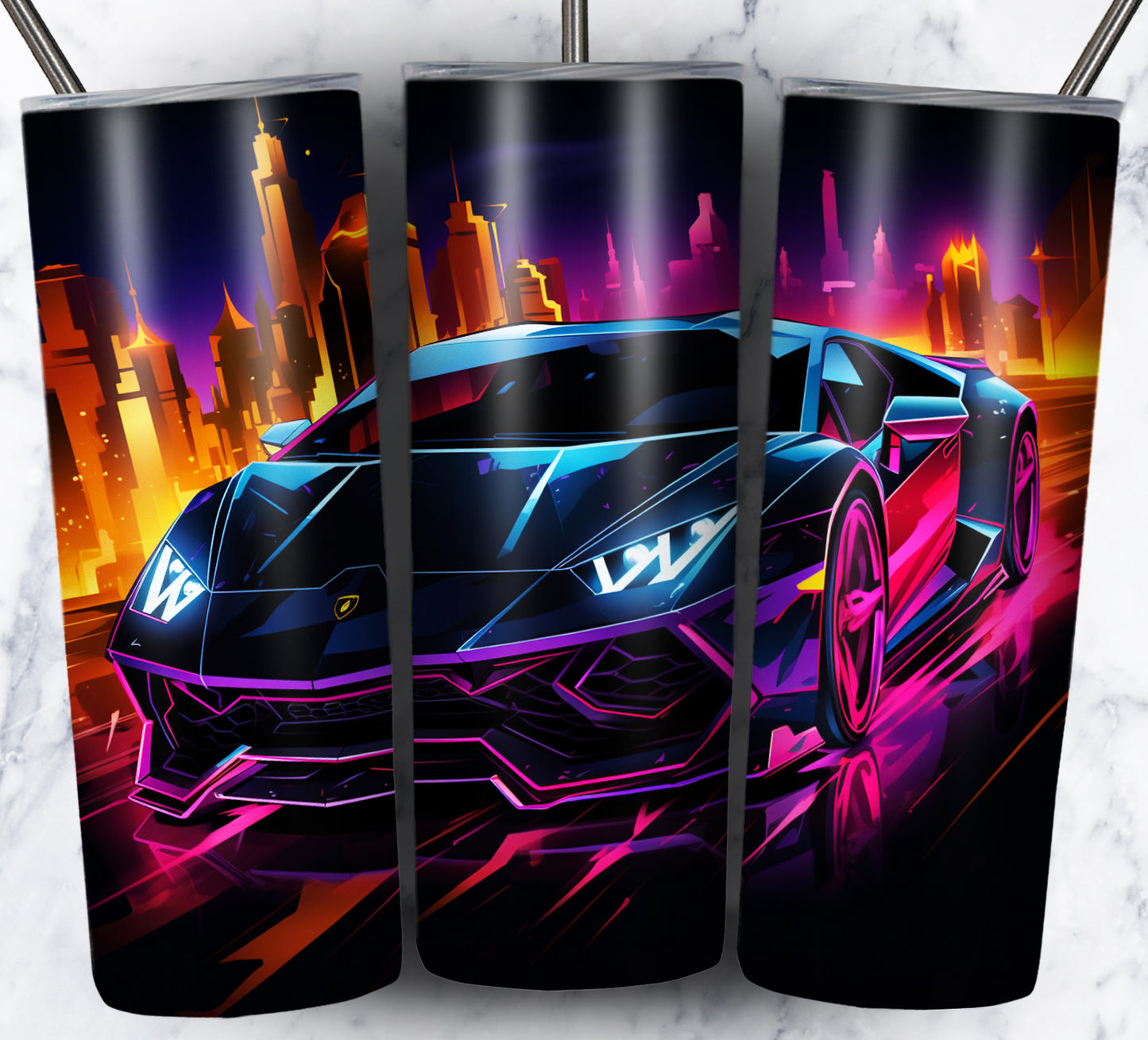 Various Cars Sublimation 20oz Tumbler Images Bundle