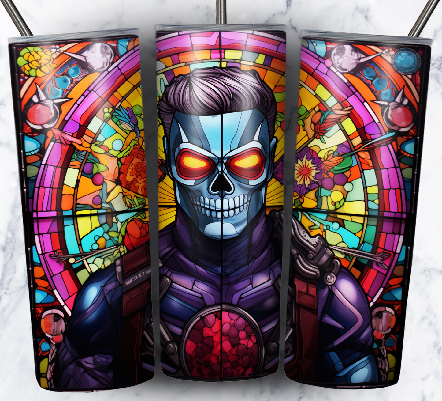 Superhero SugarSkull Sublimation 20oz Tumbler Images Bundle