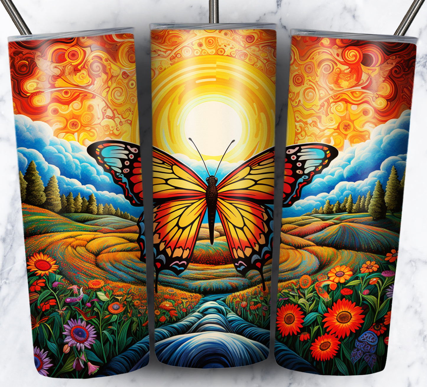 Psychedelic Animals Sublimation 20oz Tumbler Images Bundle