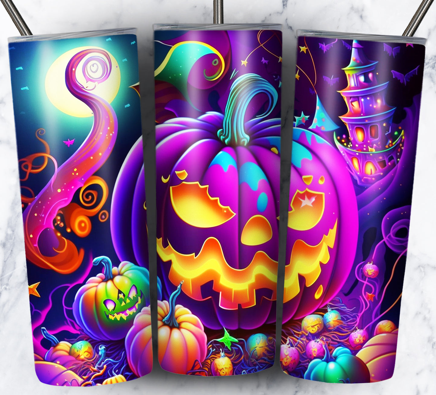 100+ Neon Halloween Bundle Pack 20oz Sublimation Images