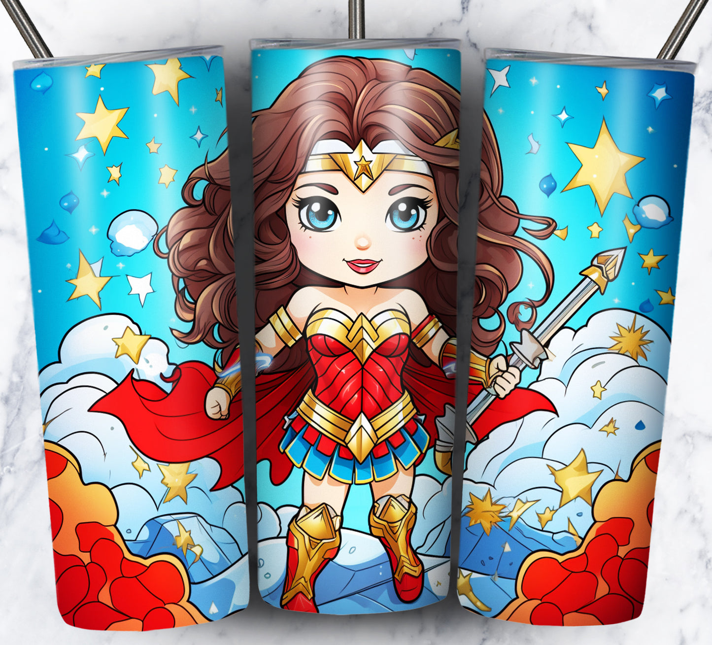 130+ Kid Cartoon Superhero Sublimation 20oz Tumbler Images Bundle