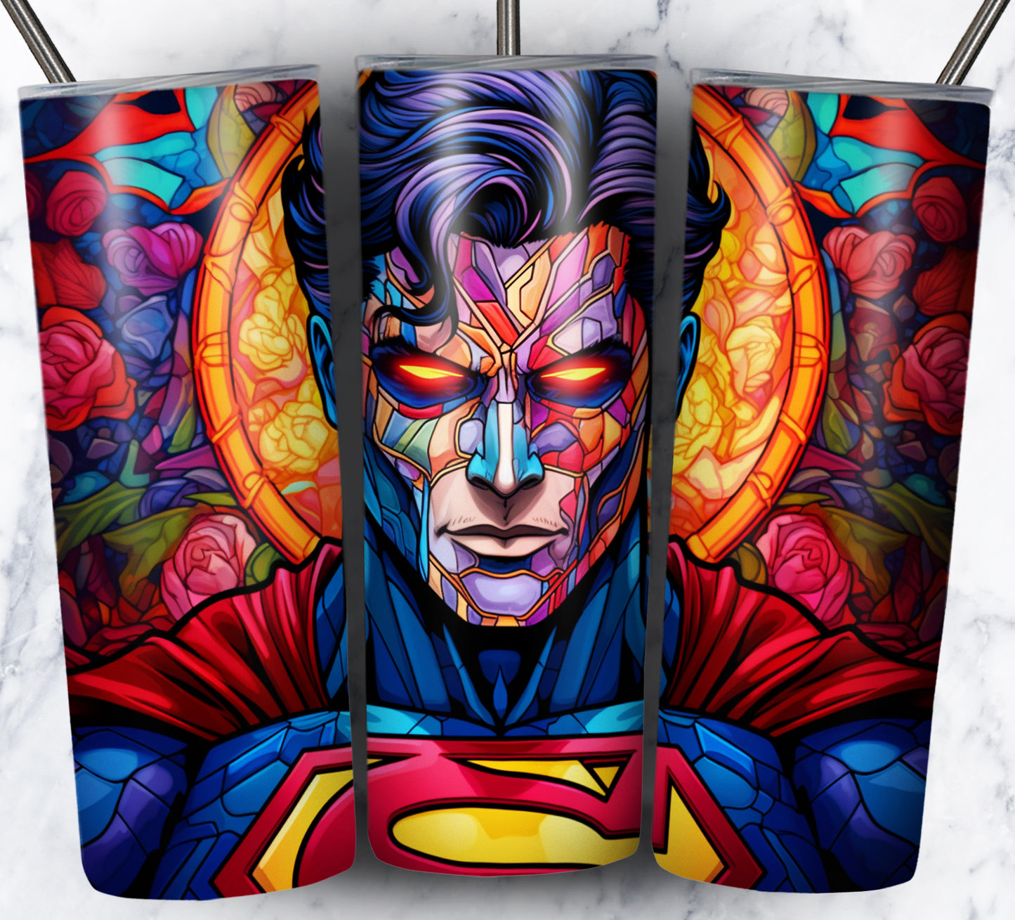 Superhero SugarSkull Sublimation 20oz Tumbler Images Bundle