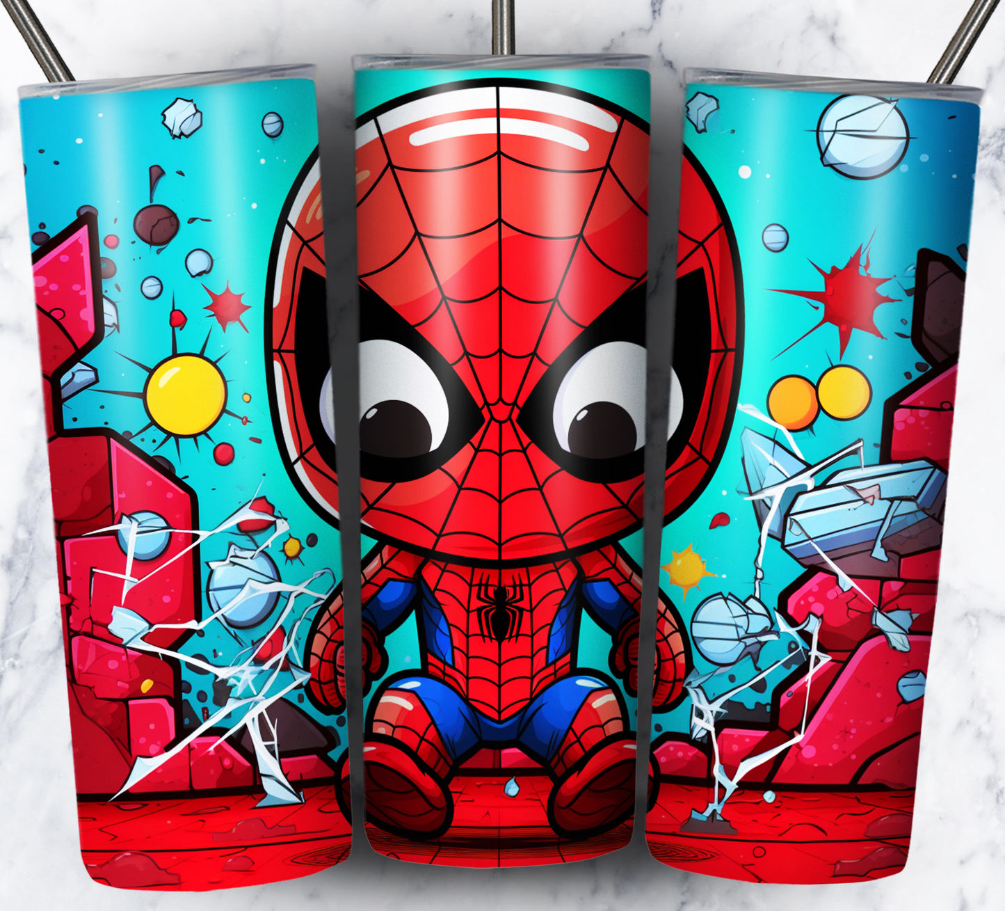 130+ Kid Cartoon Superhero Sublimation 20oz Tumbler Images Bundle