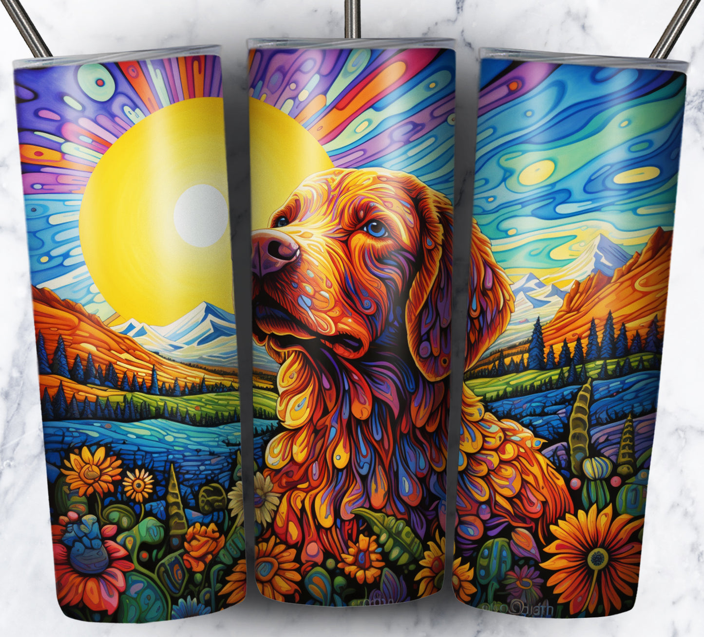 Psychedelic Animals Sublimation 20oz Tumbler Images Bundle