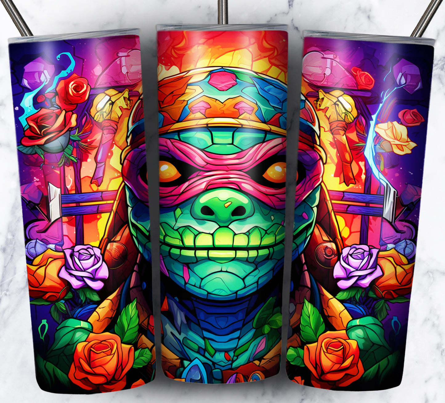 Superhero SugarSkull Sublimation 20oz Tumbler Images Bundle