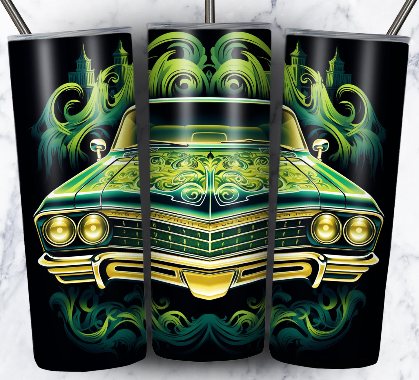 Various Cars Sublimation 20oz Tumbler Images Bundle