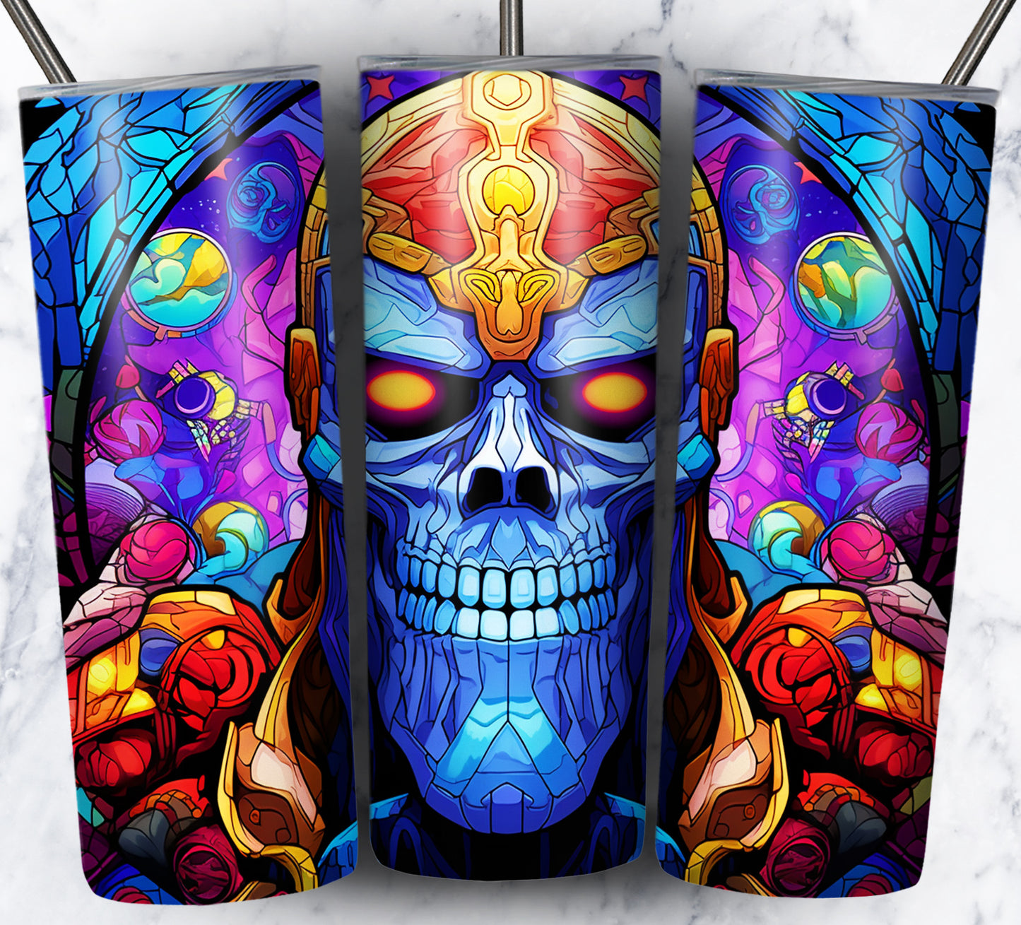 Superhero SugarSkull Sublimation 20oz Tumbler Images Bundle