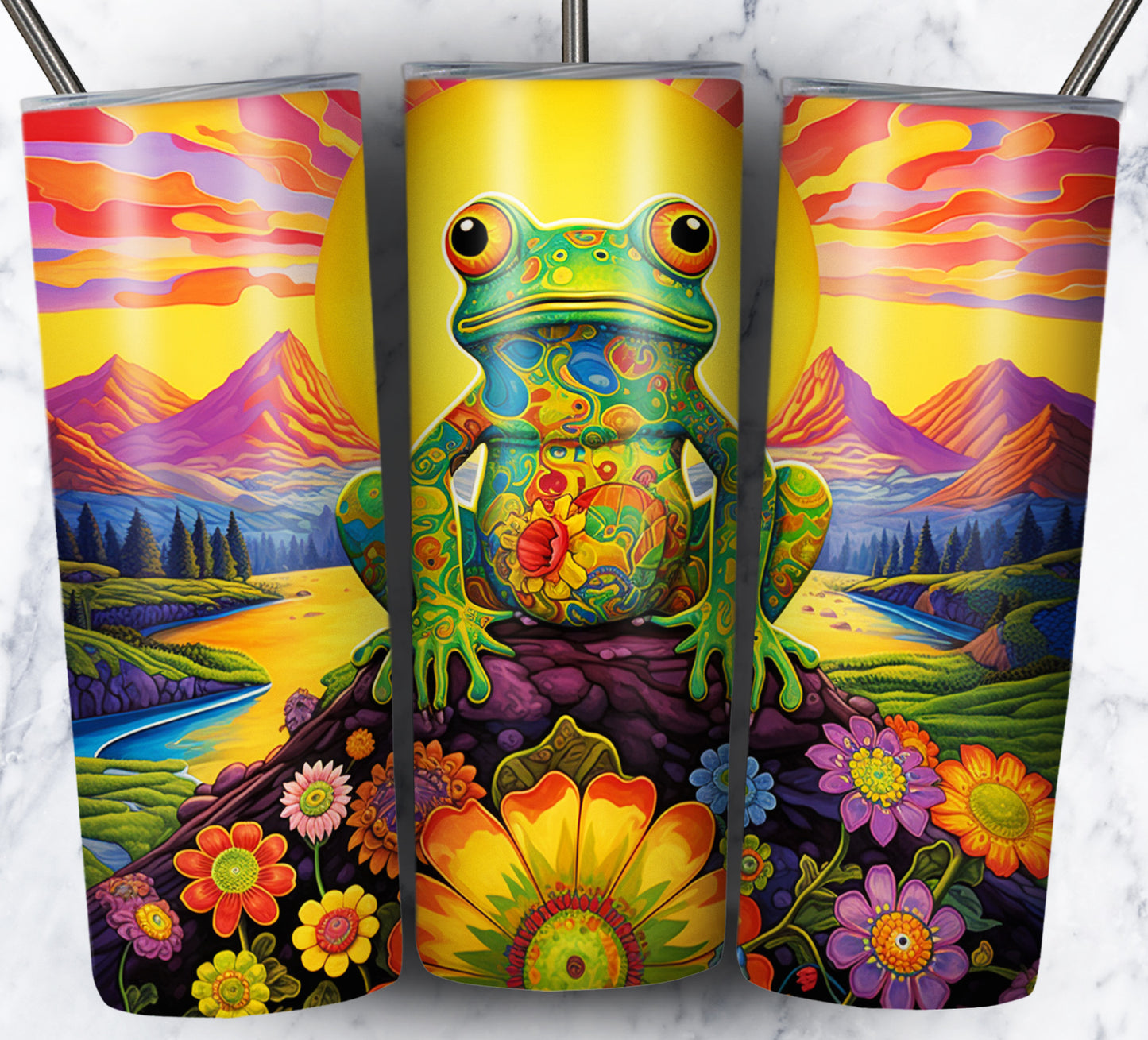 Psychedelic Animals Sublimation 20oz Tumbler Images Bundle