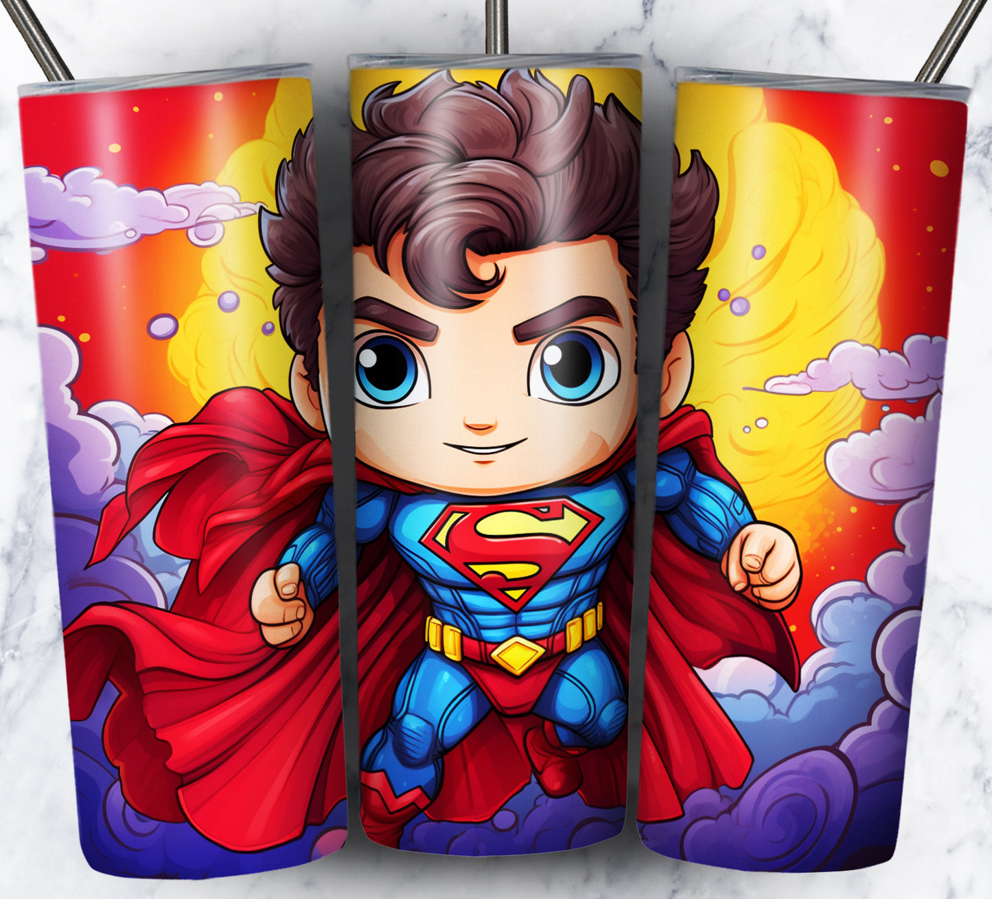 130+ Kid Cartoon Superhero Sublimation 20oz Tumbler Images Bundle