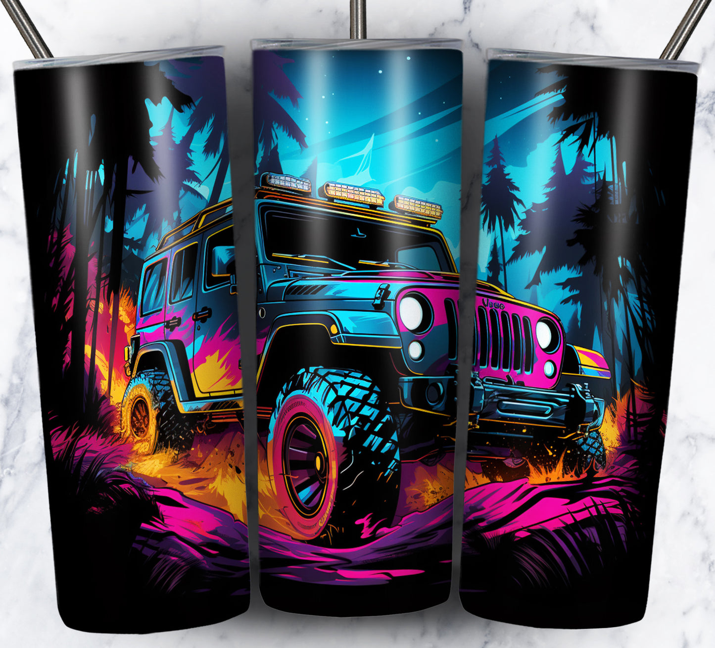 Various Cars Sublimation 20oz Tumbler Images Bundle