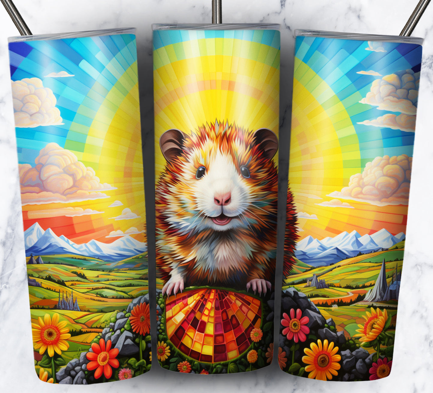 Psychedelic Animals Sublimation 20oz Tumbler Images Bundle