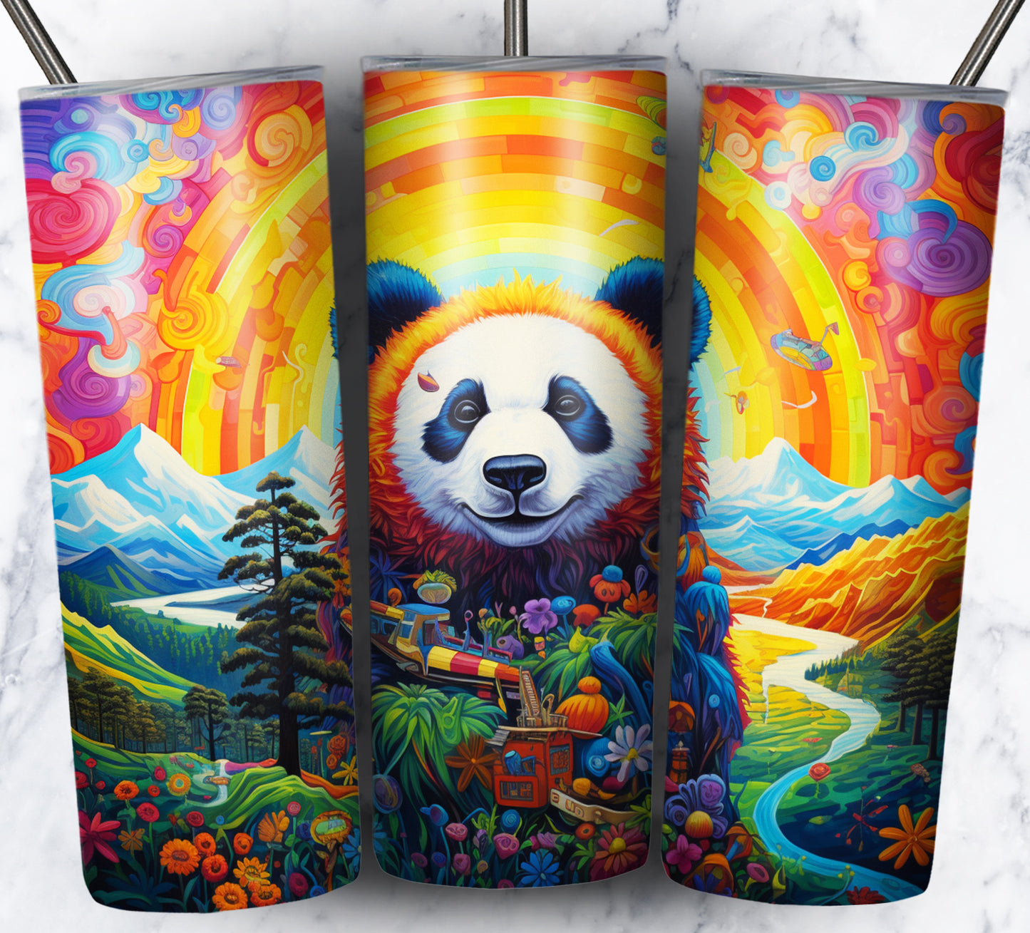 Psychedelic Animals Sublimation 20oz Tumbler Images Bundle