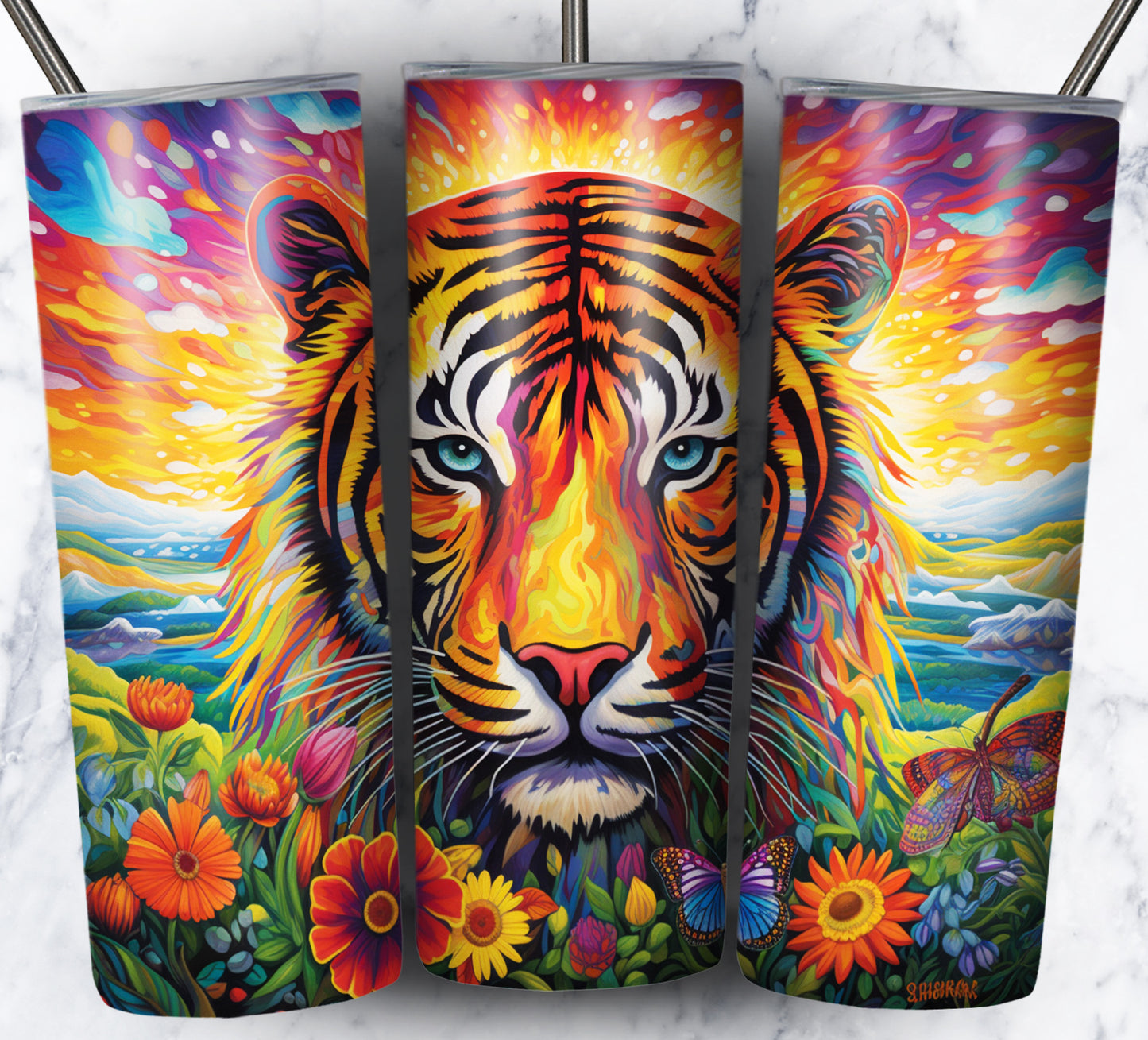 Psychedelic Animals Sublimation 20oz Tumbler Images Bundle