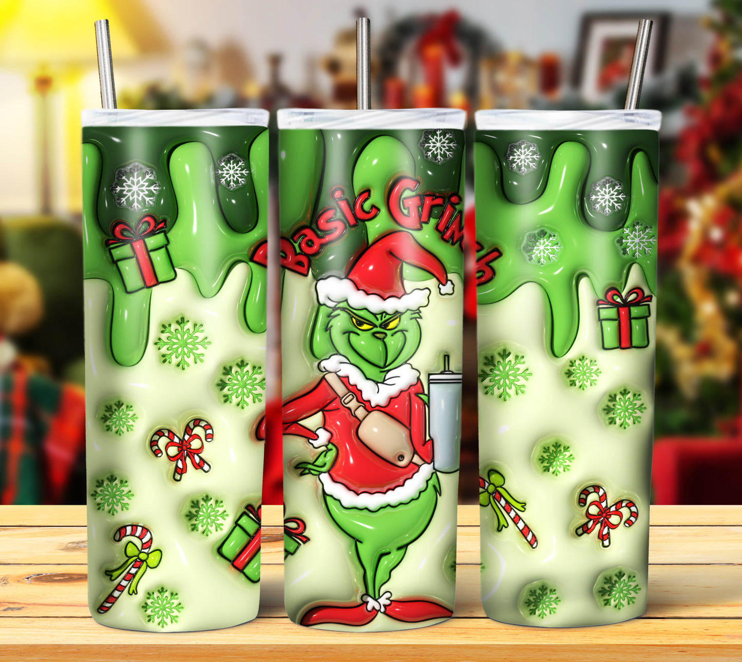 25+ 3D Inflate Christmas Sublimation 20oz Images Bundle