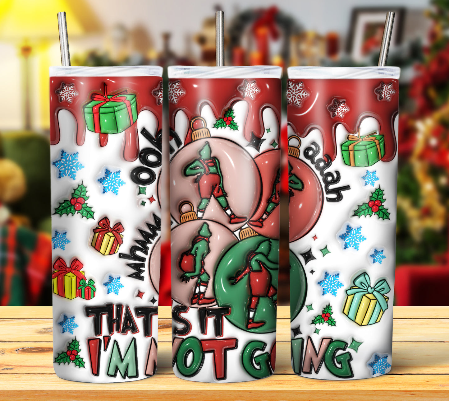 25+ 3D Inflate Christmas Sublimation 20oz Images Bundle