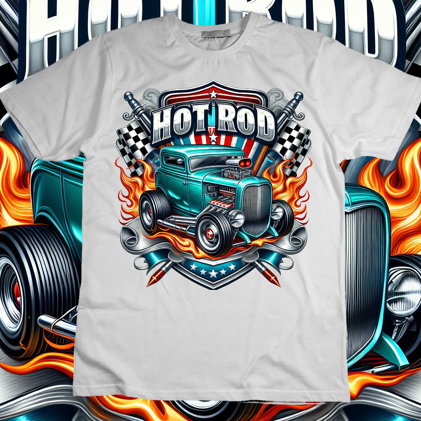 Hotrod Sublimation T-Shirt Image Bundle