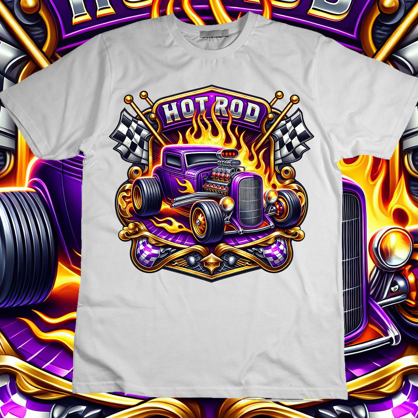 Hotrod Sublimation T-Shirt Image Bundle