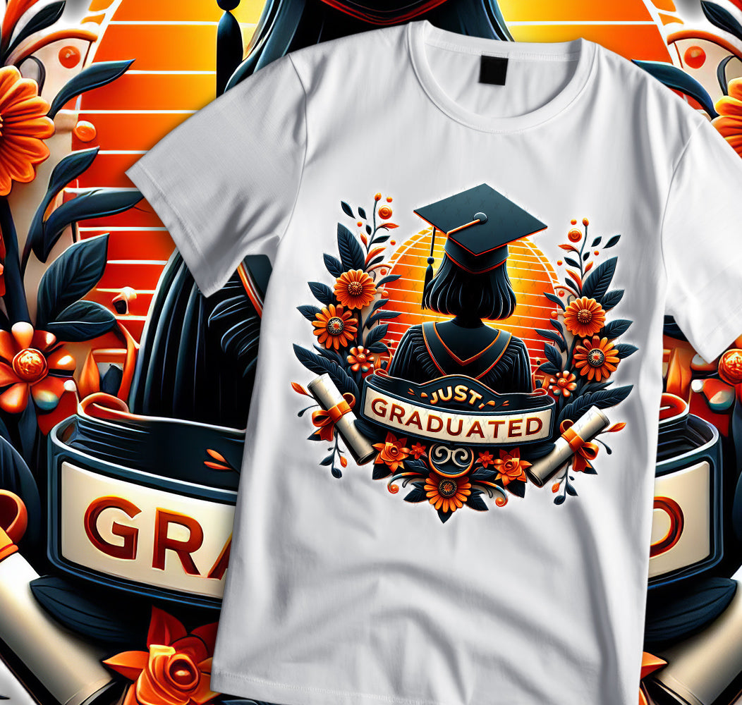 Just Graduated Sublimation/DTF T-shirt Images Bundle