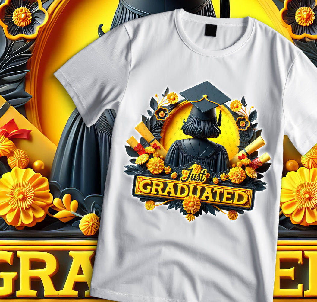 Just Graduated Sublimation/DTF T-shirt Images Bundle