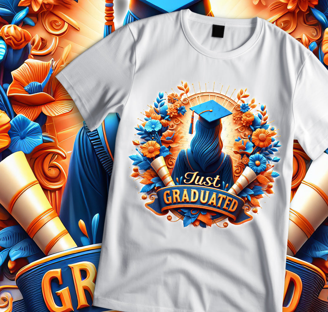 Just Graduated Sublimation/DTF T-shirt Images Bundle