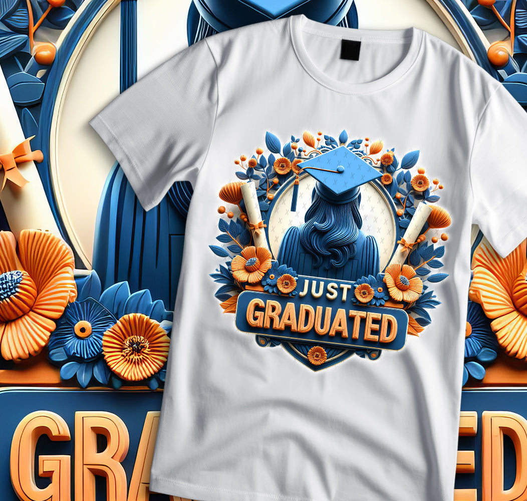 Just Graduated Sublimation/DTF T-shirt Images Bundle