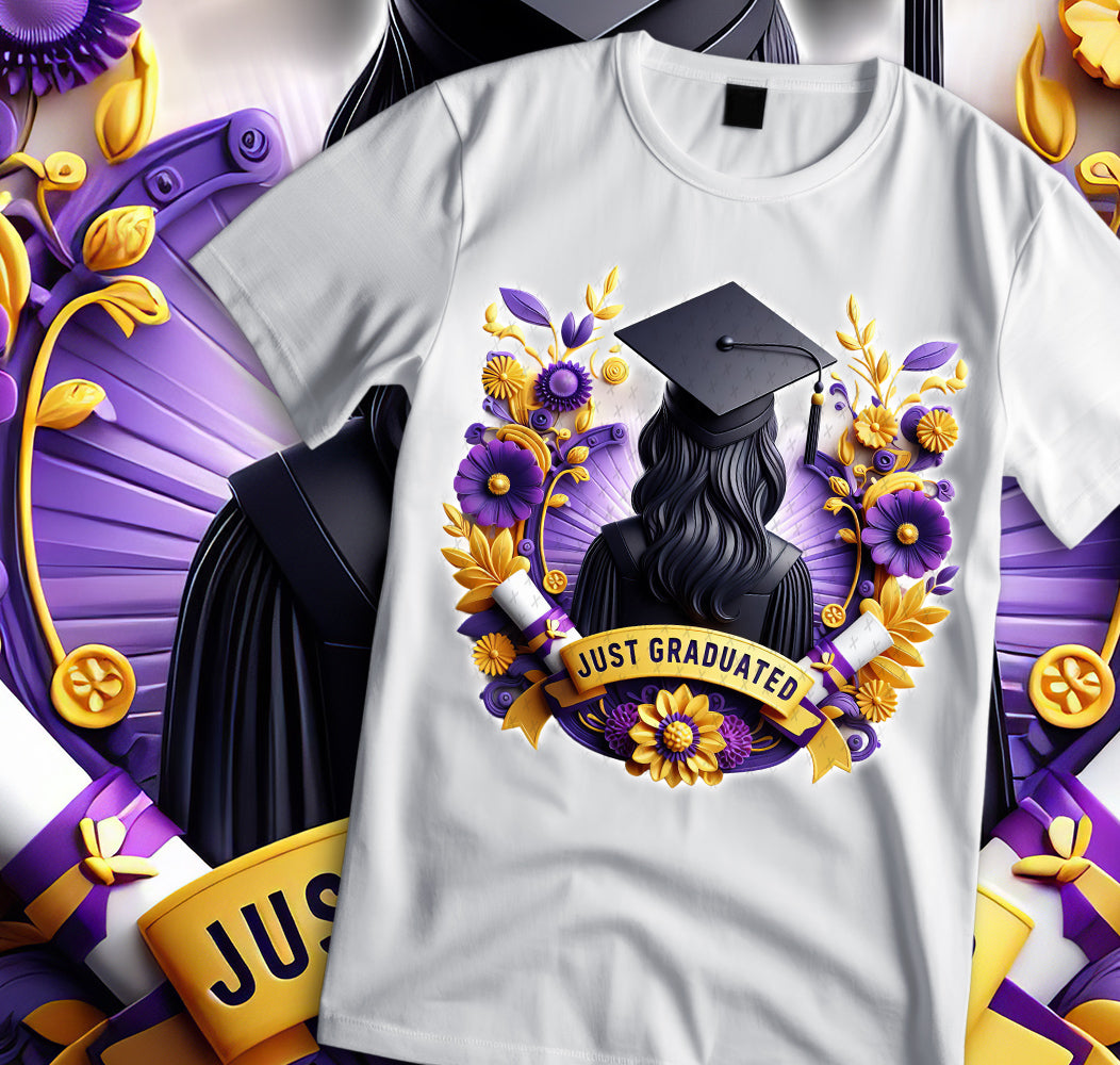 Just Graduated Sublimation/DTF T-shirt Images Bundle