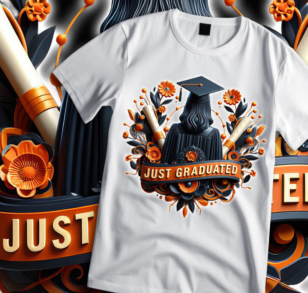 Just Graduated Sublimation/DTF T-shirt Images Bundle