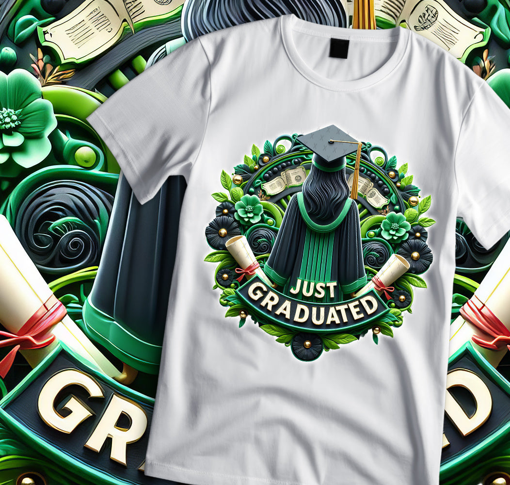 Just Graduated Sublimation/DTF T-shirt Images Bundle