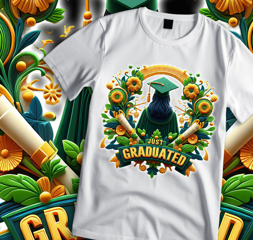 Just Graduated Sublimation/DTF T-shirt Images Bundle