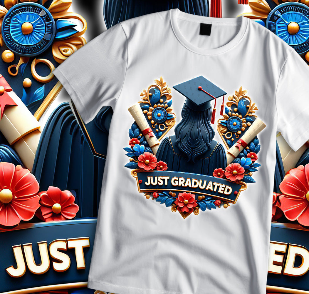 Just Graduated Sublimation/DTF T-shirt Images Bundle