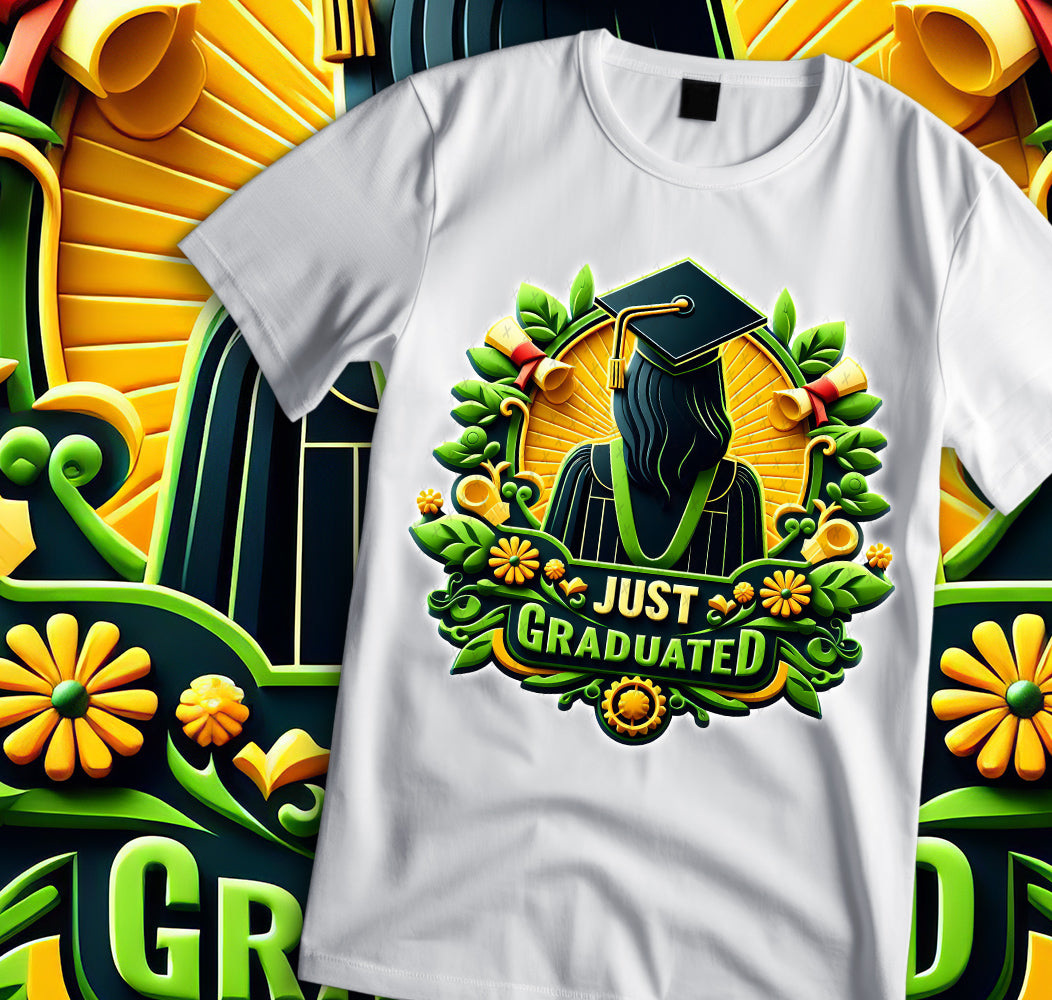 Just Graduated Sublimation/DTF T-shirt Images Bundle