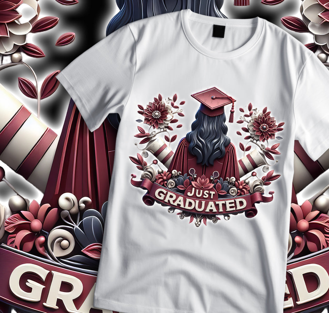 Just Graduated Sublimation/DTF T-shirt Images Bundle