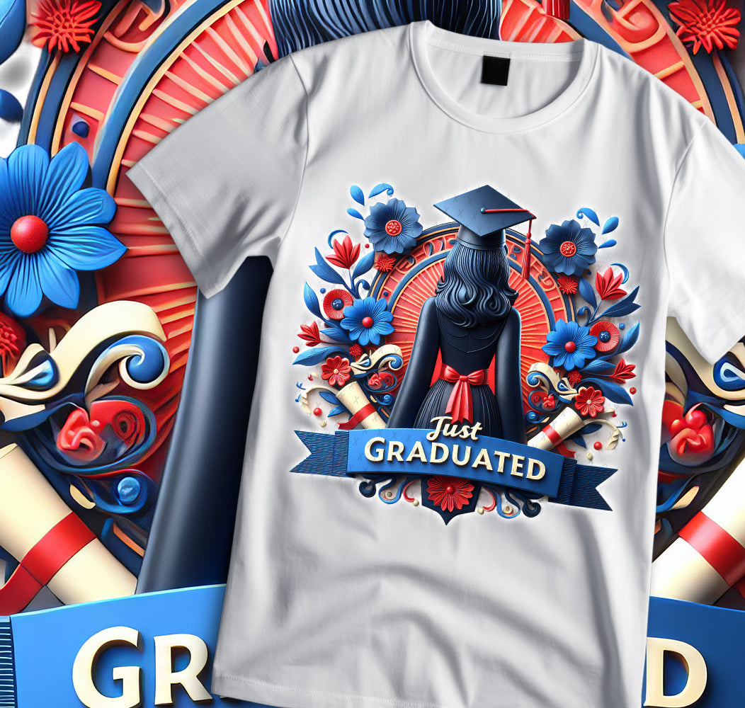 Just Graduated Sublimation/DTF T-shirt Images Bundle