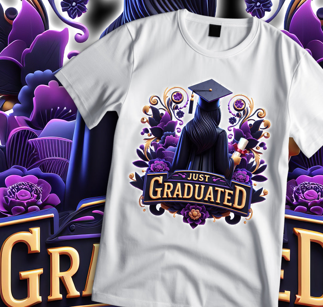 Just Graduated Sublimation/DTF T-shirt Images Bundle