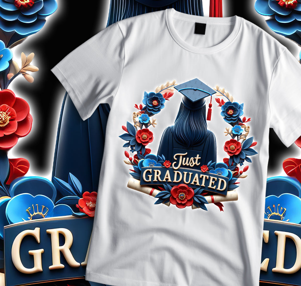 Just Graduated Sublimation/DTF T-shirt Images Bundle