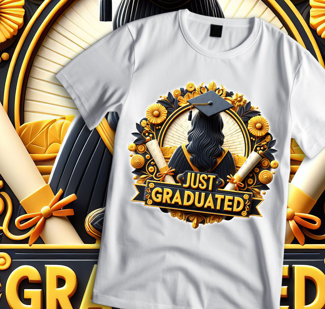 Just Graduated Sublimation/DTF T-shirt Images Bundle