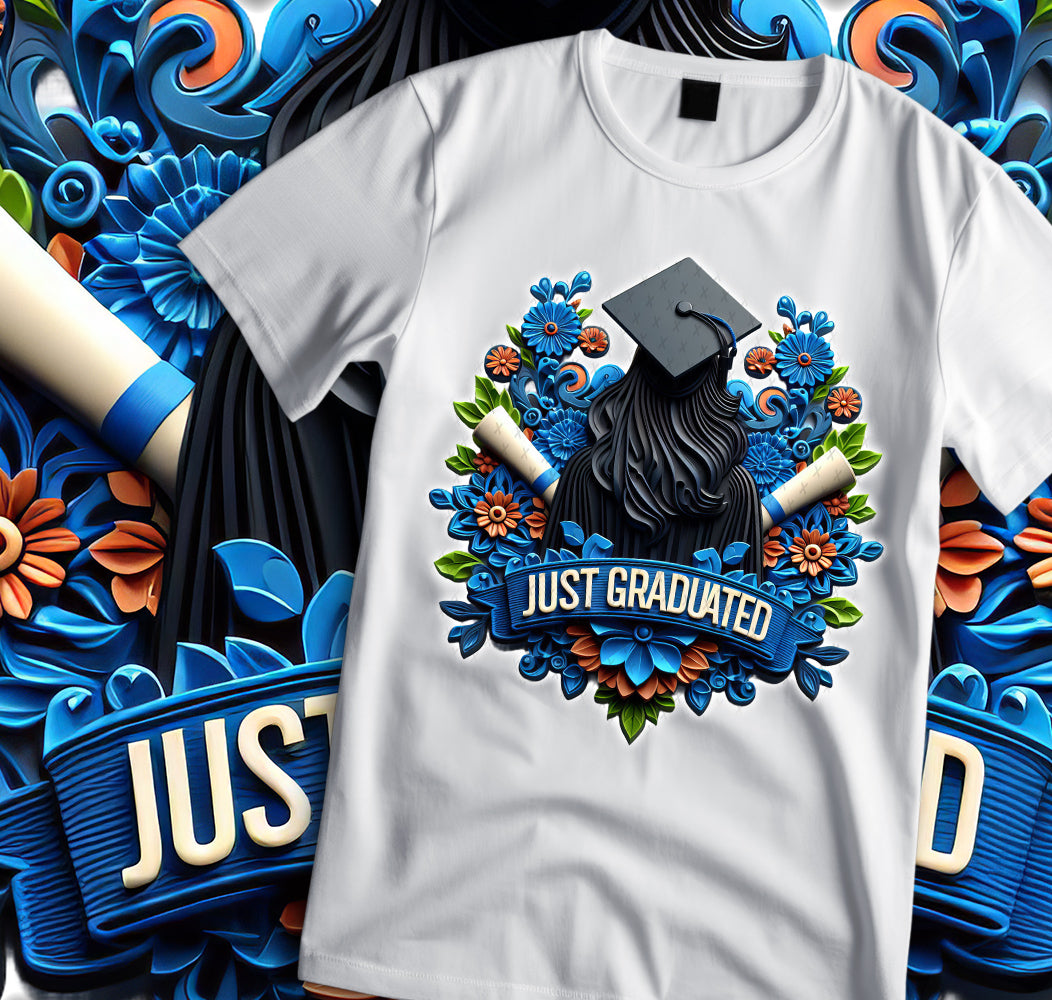 Just Graduated Sublimation/DTF T-shirt Images Bundle