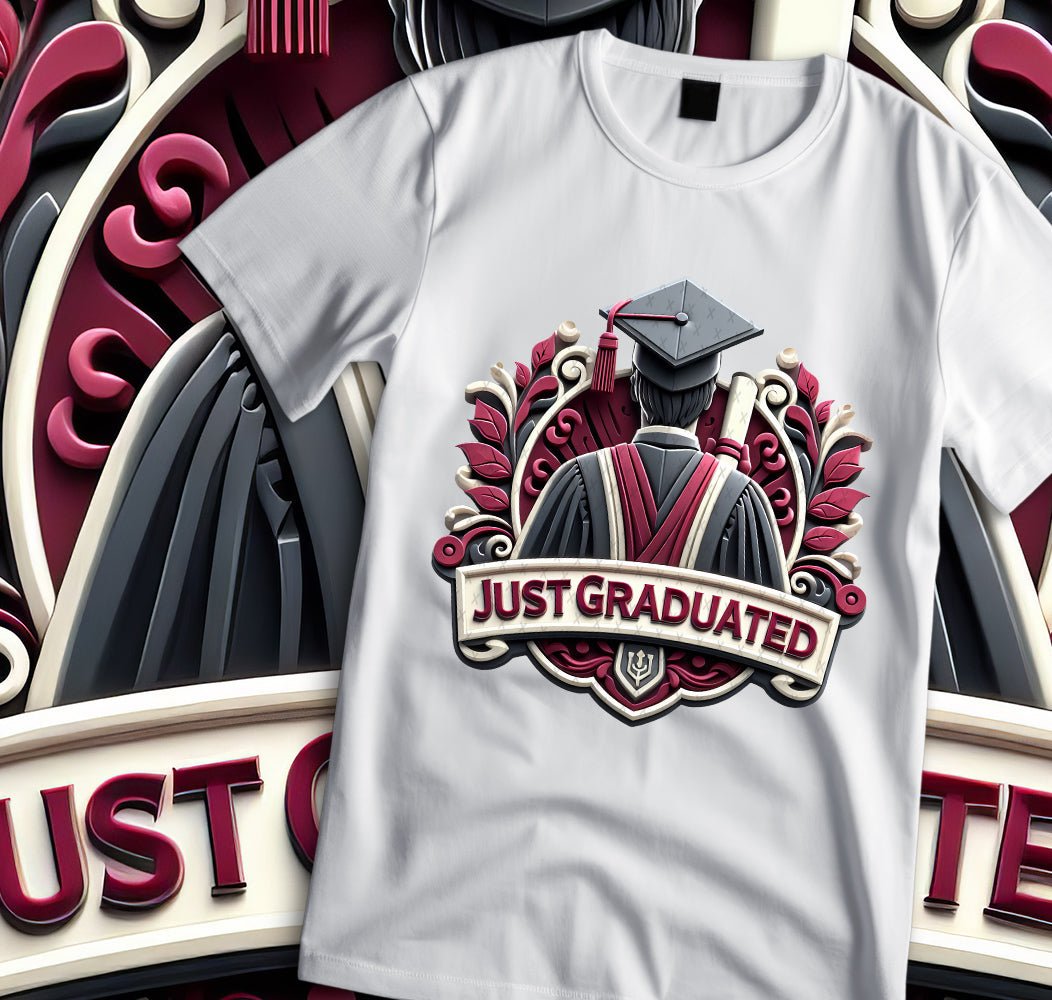 Just Graduated Sublimation/DTF T-shirt Images Bundle