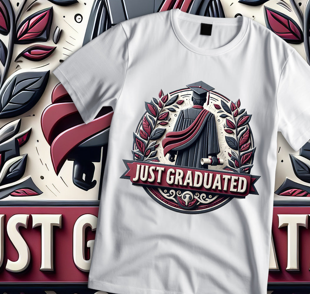 Just Graduated Sublimation/DTF T-shirt Images Bundle