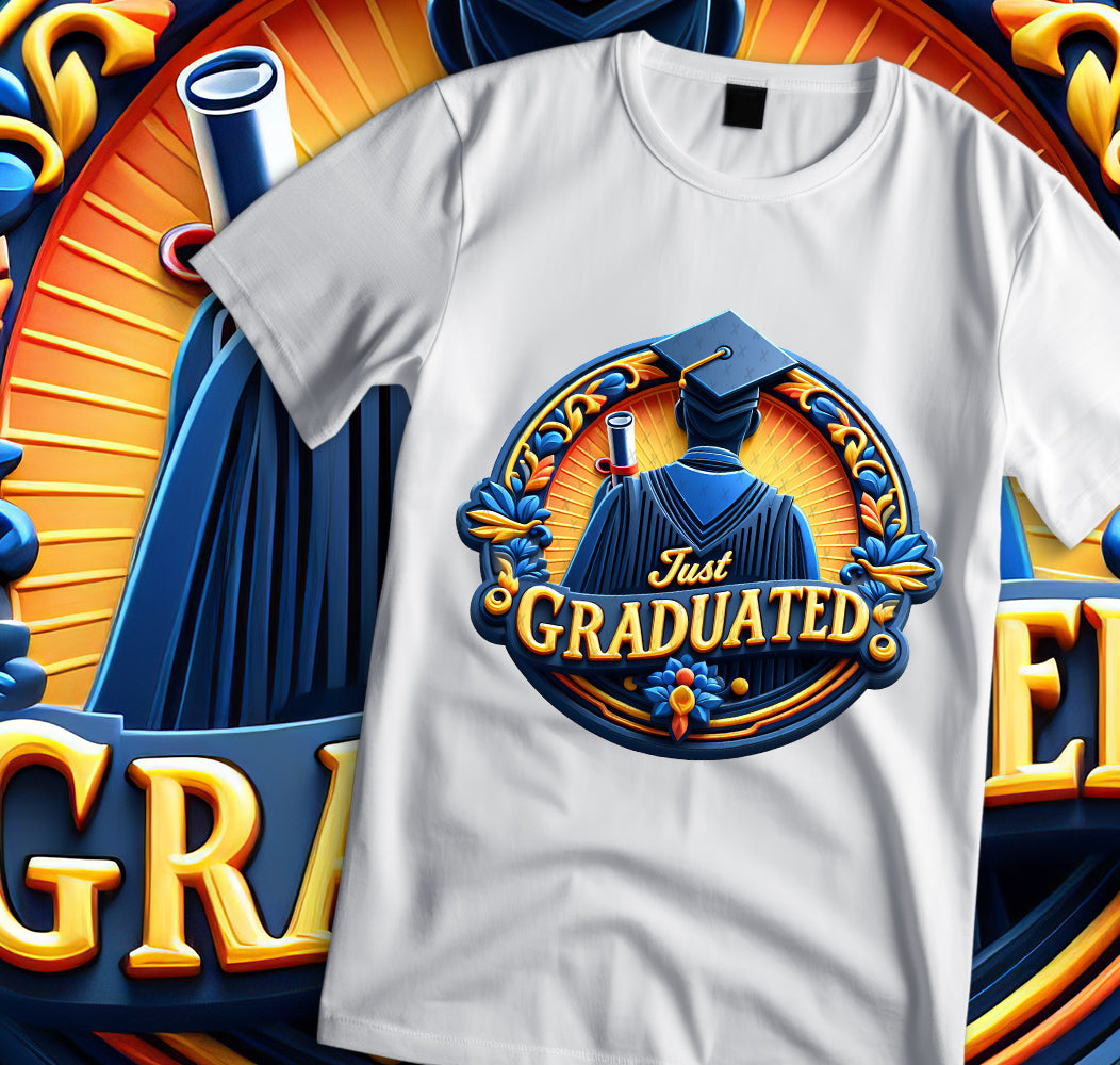 Just Graduated Sublimation/DTF T-shirt Images Bundle