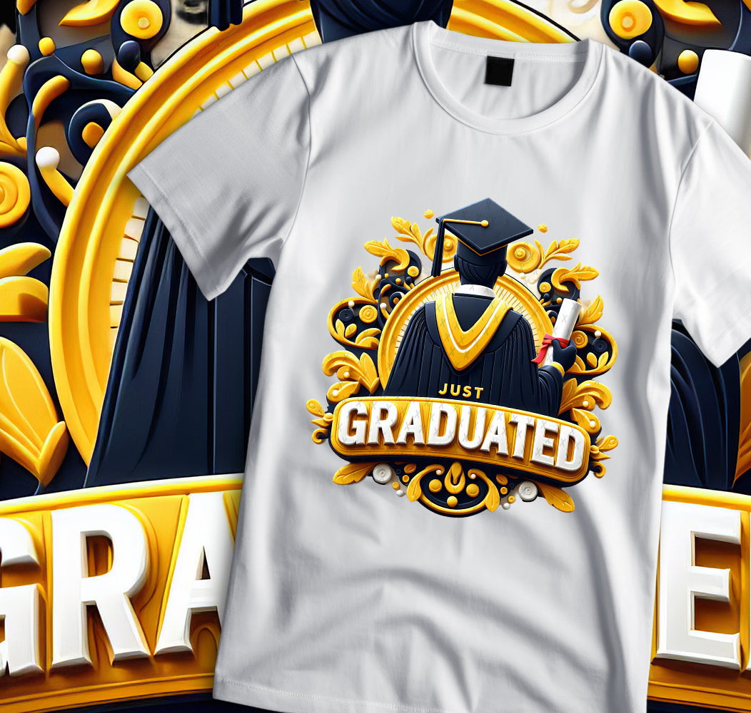 Just Graduated Sublimation/DTF T-shirt Images Bundle