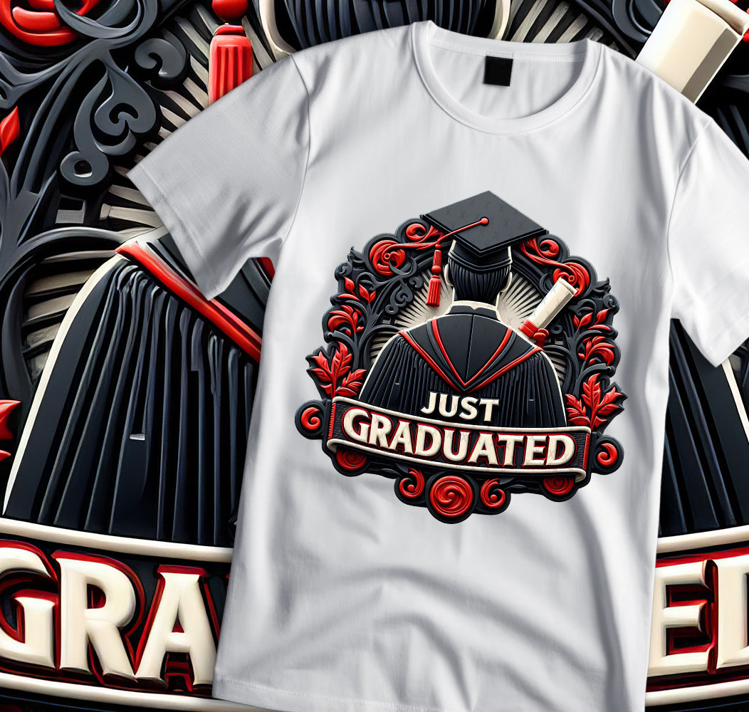 Just Graduated Sublimation/DTF T-shirt Images Bundle